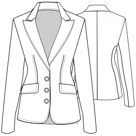 Patron ropa, Fashion sewing pattern, molde confeccion, patronesymoldes.com blazer 4684 LADIES Jackets